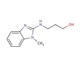 3-[(1-methyl-1H-1,3-benzodiazol-2-yl)amino]propan-1-ol - chemical structure image
