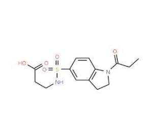 3-{[(1-Propionyl-2,3-dihydro-1H-indol-5-yl)-sulfonyl]amino}propanoic acid - chemical structure image