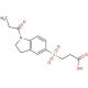 3-[(1-Propionyl-2,3-dihydro-1H-indol-5-yl)-sulfonyl]propanoic acid - chemical structure image