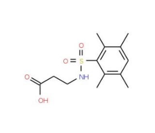 3-{[(2,3,5,6-tetramethylphenyl)sulfonyl]amino}propanoic acid (CAS 453581-60-7) - chemical structure image