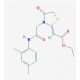 {3-[(2,4-Dimethyl-phenylcarbamoyl)-methyl]-4-oxo-thiazolidin-2-ylidene}-acetic acid ethyl ester - chemical structure image