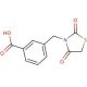 3-[(2,4-dioxo-1,3-thiazolidin-3-yl)methyl]benzoic acid - chemical structure image