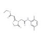 {3-[(2,5-Dimethyl-phenylcarbamoyl)-methyl]-4-oxo-thiazolidin-2-ylidene}-acetic acid ethyl ester - chemical structure image