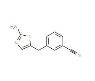 3-[(2-amino-1,3-thiazol-5-yl)methyl]benzonitrile - chemical structure image