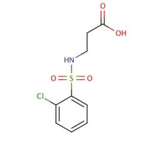 3-{[(2-chlorophenyl)sulfonyl]amino}propanoic acid - chemical structure image