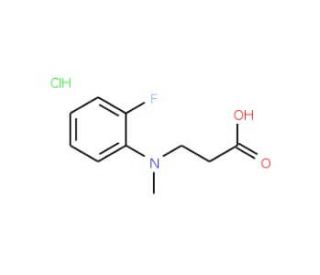 3-[(2-Fluoro-phenyl)-methyl-amino]-propionic acid hydrochloride - chemical structure image