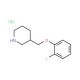 3-[(2-Fluorophenoxy)methyl]piperidinehydrochloride - chemical structure image