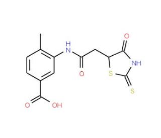 3-{[(2-Mercapto-4-oxo-4,5-dihydro-1,3-thiazol-5-yl)acetyl]amino}-4-methylbenzoic acid - chemical structure image