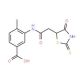 3-{[(2-Mercapto-4-oxo-4,5-dihydro-1,3-thiazol-5-yl)acetyl]amino}-4-methylbenzoic acid - chemical structure image