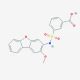 3-{[(2-methoxydibenzo[b,d]furan-3-yl)amino]sulfonyl}benzoic acid - chemical structure image