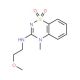 3-[(2-Methoxyethyl)amino]-4-methyl-4H-1,2,4-benzothiadiazin-1,1-dioxide - chemical structure image