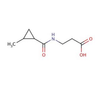 3-{[(2-methylcyclopropyl)carbonyl]amino}propanoic acid - chemical structure image