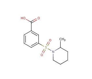 3-[(2-methylpiperidin-1-yl)sulfonyl]benzoic acid - chemical structure image