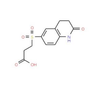 3-[(2-Oxo-1,2,3,4-tetrahydroquinolin-6-yl)-sulfonyl]propanoic acid - chemical structure image