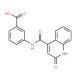 3-{[(2-oxo-1,2-dihydroquinolin-4-yl)carbonyl]amino}benzoic acid - chemical structure image
