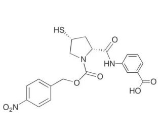 3-[[[(2R,4R)-1-(4-Nitrobenzyloxycarbonyl)-4-mercaptopyrrolidin-2-yl]carbonyl] amino]benzoic acid - chemical structure image