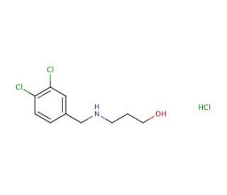 3-{[(3,4-dichlorophenyl)methyl]amino}propan-1-ol hydrochloride - chemical structure image
