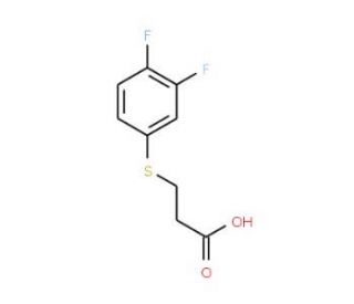 3-[(3,4-difluorophenyl)thio]propanoic acid (CAS 863667-96-3) - chemical structure image