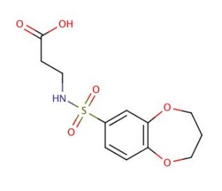 3-[(3,4-dihydro-2H-1,5-benzodioxepin-7-ylsulfonyl)amino]propanoic acid - chemical structure image