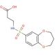 3-[(3,4-dihydro-2H-1,5-benzodioxepin-7-ylsulfonyl)amino]propanoic acid - chemical structure image