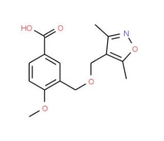 3-{[(3,5-Dimethylisoxazol-4-yl)methoxy]methyl}-4-methoxybenzoic acid - chemical structure image