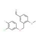 3-[(3-Chloro-4-fluorophenoxy)methyl]-4-methoxybenzaldehyde - chemical structure image