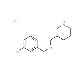 3-{[(3-Chlorobenzyl)oxy]methyl}piperidinehydrochloride - chemical structure image