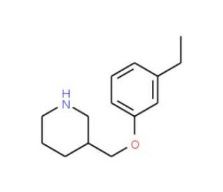 3-[(3-Ethylphenoxy)methyl]piperidine - chemical structure image