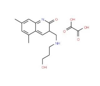 3-[(3-Hydroxy-propylamino)-methyl]-5,7-dimethyl-1H-quinolin-2-one oxalate - chemical structure image