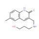 3-[(3-Hydroxy-propylamino)-methyl]-6-methyl-1H-quinolin-2-one - chemical structure image
