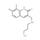 3-[(3-Hydroxy-propylamino)-methyl]-7,8-dimethyl-1H-quinolin-2-one - chemical structure image