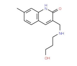 3-[(3-Hydroxy-propylamino)-methyl]-7-methyl-1H-quinolin-2-one - chemical structure image