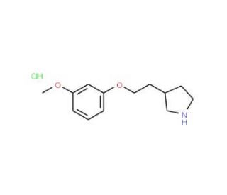 3-[(3-Methoxyphenoxy)methyl]pyrrolidinehydrochloride - chemical structure image