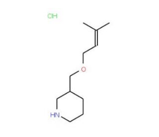 3-{[(3-Methyl-2-butenyl)oxy]methyl}piperidinehydrochloride - chemical structure image