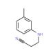 3-[(3-methylphenyl)amino]propanenitrile (CAS 27618-25-3) - chemical structure image