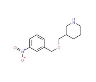 3-{[(3-Nitrobenzyl)oxy]methyl}piperidine - chemical structure image