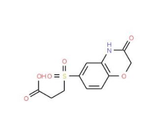 3-[(3-Oxo-3,4-dihydro-2H-1,4-benzoxazin-6-yl)-sulfonyl]propanoic acid - chemical structure image