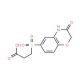 3-[(3-Oxo-3,4-dihydro-2H-1,4-benzoxazin-6-yl)-sulfonyl]propanoic acid - chemical structure image