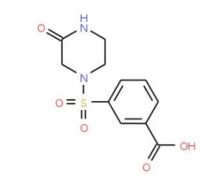 3-[(3-oxopiperazin-1-yl)sulfonyl]benzoic acid - chemical structure image