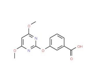 3-[(4,6-Dimethoxypyrimidin-2-yl)oxy]benzoic acid (CAS 387350-58-5) - chemical structure image