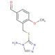 3-{[(4-Amino-4H-1,2,4-triazol-3-yl)thio]methyl}-4-methoxybenzaldehyde - chemical structure image