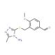 3-{[(4-Amino-5-methyl-4H-1,2,4-triazol-3-yl)thio]-methyl}-4-methoxybenzaldehyde - chemical structure image