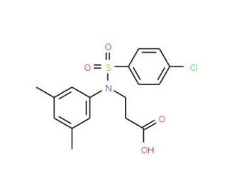 3-[(4-Chloro-benzenesulfonyl)-(3,5-dimethyl-phenyl)-amino]-propionic acid - chemical structure image