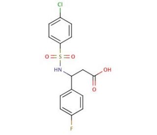 3-{[(4-chlorophenyl)sulfonyl]amino}-3-(4-fluorophenyl)propanoic acid - chemical structure image