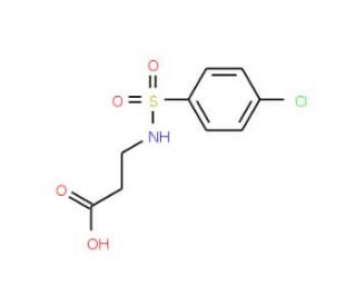 3-{[(4-chlorophenyl)sulfonyl]amino}propanoic acid (CAS 36974-65-9) - chemical structure image