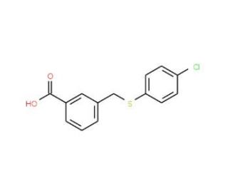 3-{[(4-chlorophenyl)thio]methyl}benzoic acid (CAS 30082-41-8) - chemical structure image