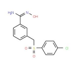 3-[(4-Chlorophenylsulfonyl)methyl]benzamidoxime (CAS 583059-52-3) - chemical structure image