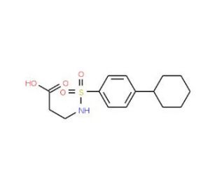 3-{[(4-cyclohexylphenyl)sulfonyl]amino}propanoic acid - chemical structure image