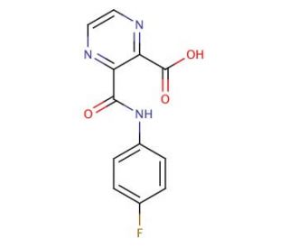 3-{[(4-fluorophenyl)amino]carbonyl}pyrazine-2-carboxylic acid - chemical structure image