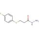 3-[(4-fluorophenyl)thio]propanohydrazide - chemical structure image